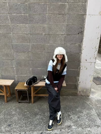 疊穿長袖打底T恤吊帶背心套裝7