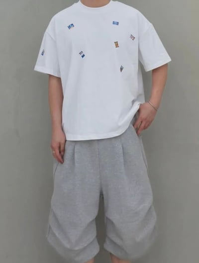 餅乾貼布刺繡短袖T恤3