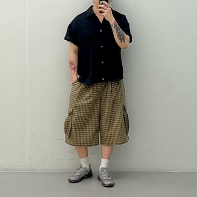 格紋百慕達七分短褲7