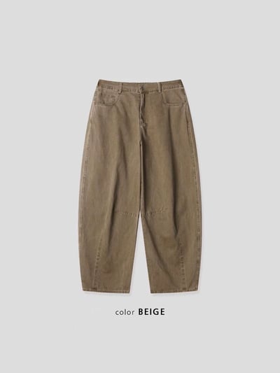 🇰🇷 ⭐ 弧線工裝水洗牛仔褲7