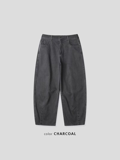 🇰🇷 ⭐ 弧線工裝水洗牛仔褲5