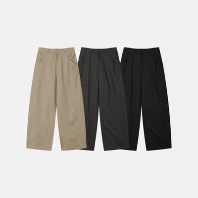 Volume Curve Pants 立體弧線寬褲3