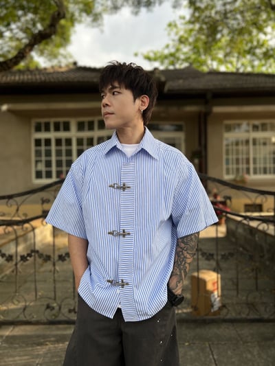 消防扣短袖襯衫2