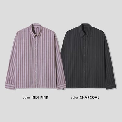 🇰🇷 Charcoal Flow 炭灰格紋襯衫6