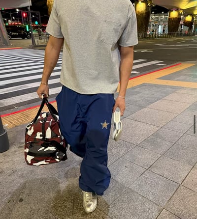 星芒尼龍寬褲8
