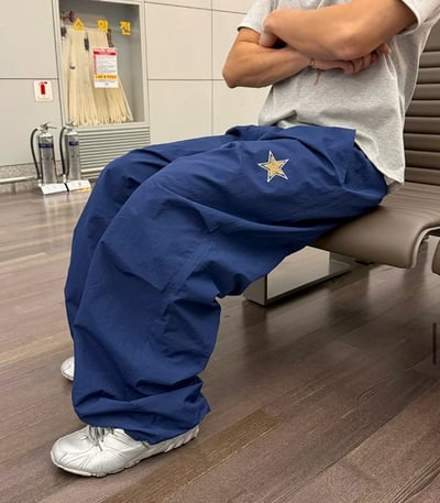 星芒尼龍寬褲7