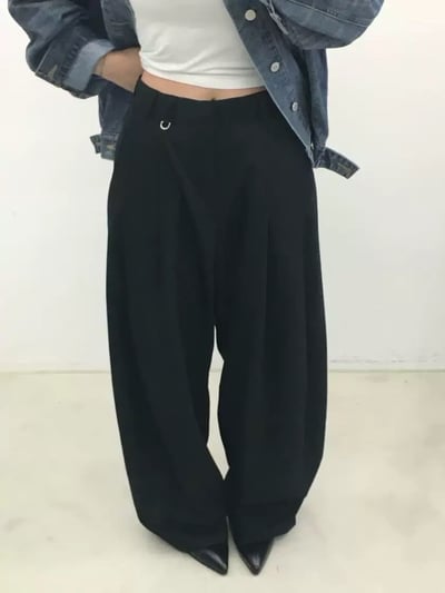 ACT高級感闊腿休閒西褲男女款8