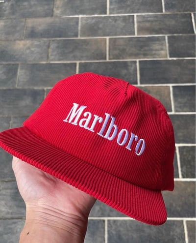 Marlboro 萬寶路 燈芯絨 平簷帽 vintage8