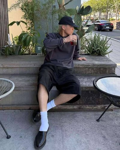 【🇰🇷】短版boxy 素色打底長T3