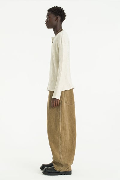 🇰🇷 ⭐ 弧線工裝水洗牛仔褲2