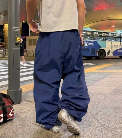 星芒尼龍寬褲6