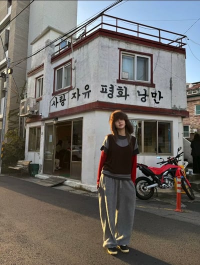 疊穿長袖打底T恤吊帶背心套裝6