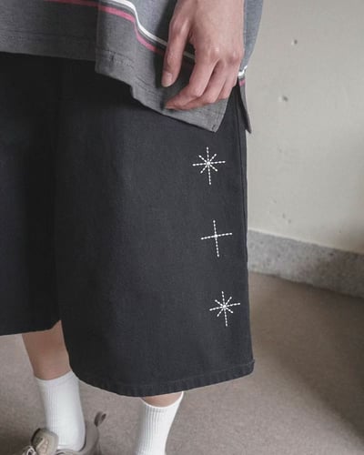 韓國🇰🇷星芒刺繡短褲5
