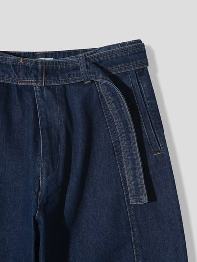 🇰🇷⭐️腰帶設計十字拼接線闊腿牛仔褲（男女款）9