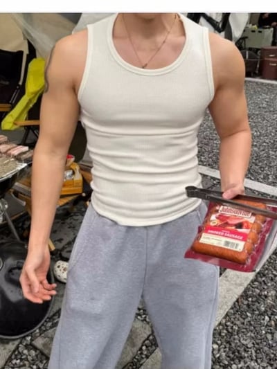 修身高彈力肌肉背心5