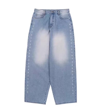 Stud Line Balloon Denim Pants 側邊鉚釘牛仔褲14
