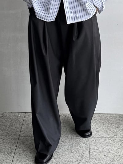 ACT高級感闊腿休閒西褲男女款9