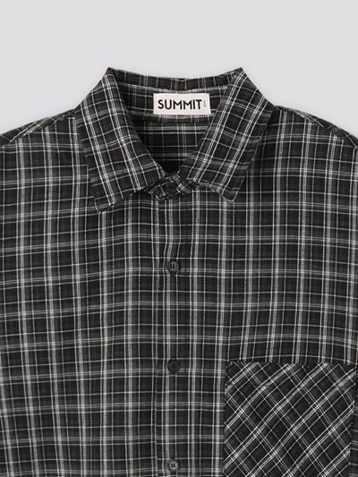 毛邊流蘇格紋襯衫11