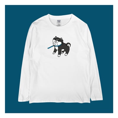 (長T)柴不走 yarn有夠寶(黑柴款)1