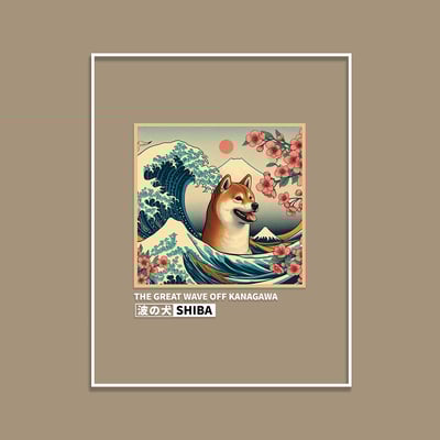 (長T)浮世繪柴犬 yarn有夠寶4