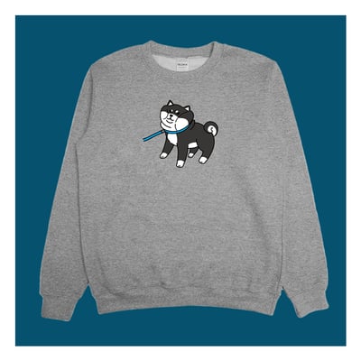 (大學T)柴不走 yarn有夠寶(黑柴款)3