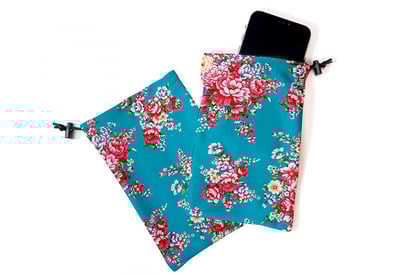 布漾 萬用袋-客家花布(牡丹藍)(團購使用）1