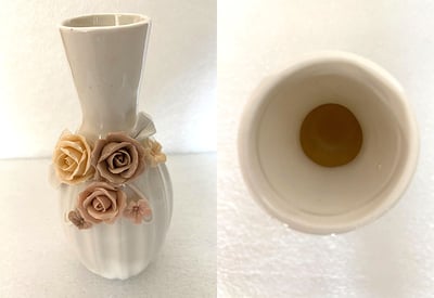 禾櫸 瓷-中圓口手作貼花瓶1