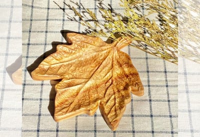 木城工坊 楓葉造型茶點盤-道格拉斯楓3