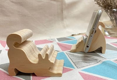 木城工坊 動物造型手機架套組-慵懶午後(趴姿)1