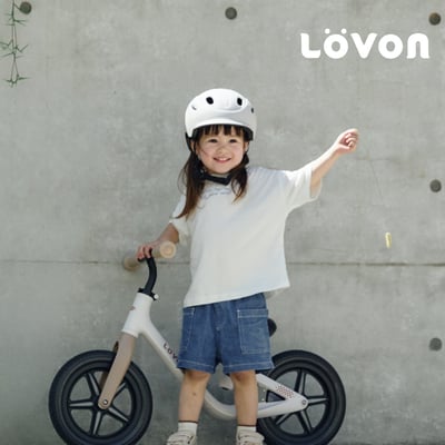 LOVON 兒童平衡/滑步車專用安全帽-米白色3