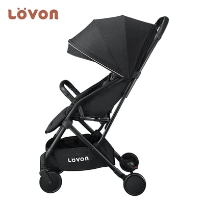 【LOVON】GENIE V 輕量嬰兒手推車-曜石黑2
