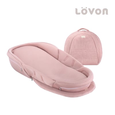 LOVON RÜYA 折疊式攜帶床中床-莓果粉4