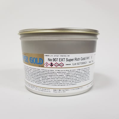 平版油墨∣日本女神青口金墨Metallic Color Ink∣Super Rich Gold1