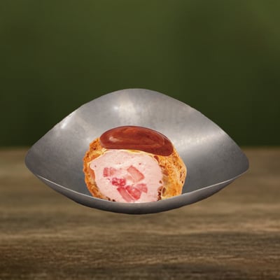 酥皮冰心泡芙 ｜ 草莓卡士達1