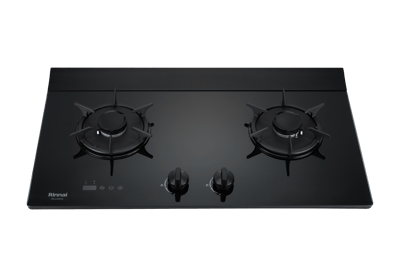 Rinnai林內-檯面式彩焱玻璃雙口爐-RB-L2620G(B)1