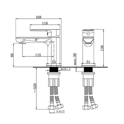 義大利 KUDIA -巴洛克系列面盆龍頭 - KD-24013