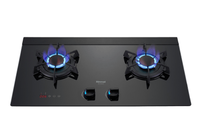 檯面式蓮花玻璃雙口爐-RB-F2620G(B)2