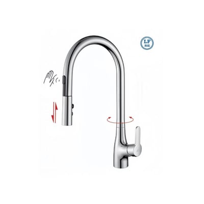 不銹鋼感應式廚房伸縮龍頭4