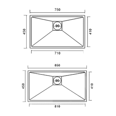 德國DE系列 - 不鏽鋼下崁式手工水槽 - SA-5859-21355