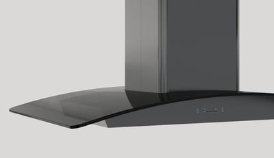 太平洋廚電 - PRE-M90 中島式 黑曜弧型玻璃油煙機4