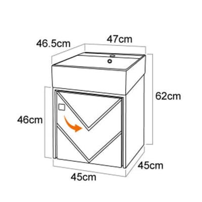 一體成型盆櫃組 L1645/8065A2