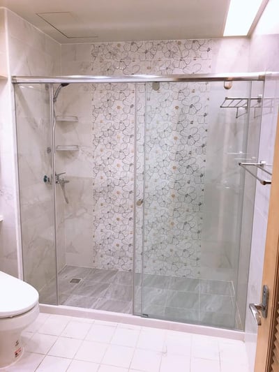 淋浴拉門乾溼分離 - 一字無框內開/外開 JC-0056