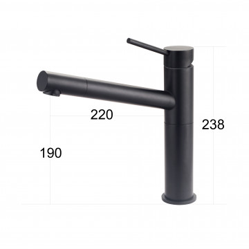 Day&Day - 檯面龍頭 黑色 / ED-K11618-07BK2