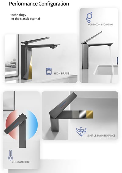 DE.系列 - 蘭德系列面盆龍頭 - 鐵灰黑 - CH10370128