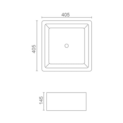 MRBEAR - 薄方盆 / PMA-10632