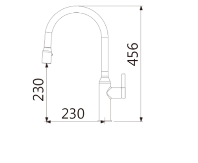 T.A.P. - 抽拉廚房龍頭(霧感黑) / TAP-1070162