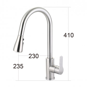 Day&Day - 304 不繡鋼檯面伸縮花灑龍頭 / ED-KS835052