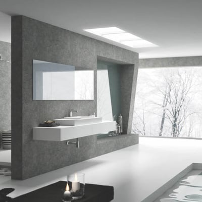 IDEAVIT - 白色平光霧面人造石壁掛盆 - WA1510020114