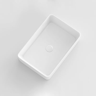 IDEAVIT - 方形弧角/薄邊台上盆 - KW2101-B (無溢水口)3