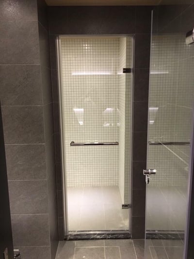 淋浴拉門乾溼分離-無框單門 JC-0018